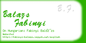 balazs fabinyi business card